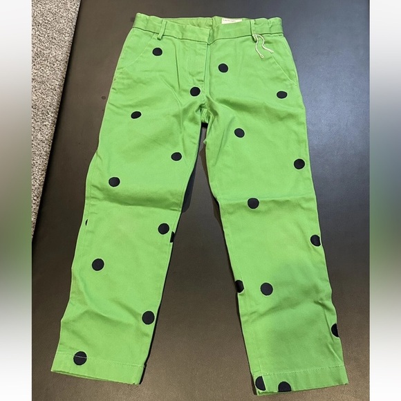 CREWCUTS Size 8 Green Blue Polka Dot Twill Pants R $69 - Picture 2 of 6